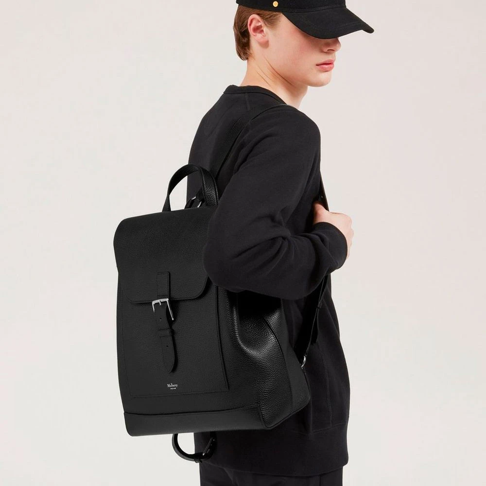 Mulberry Stijlvolle zwarte Chiltern-rugzak Black Heren