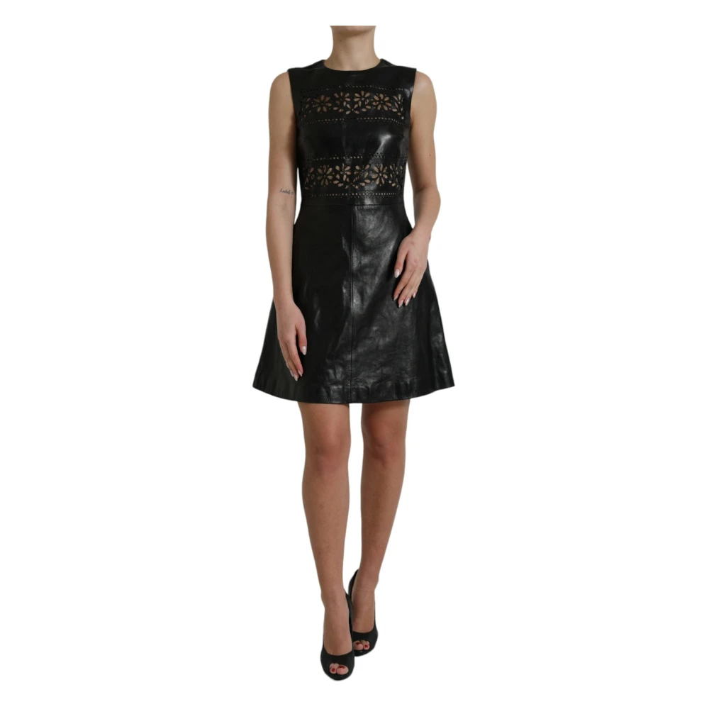 Valentino Zwart Nylon A-lijn Jurk Black Dames