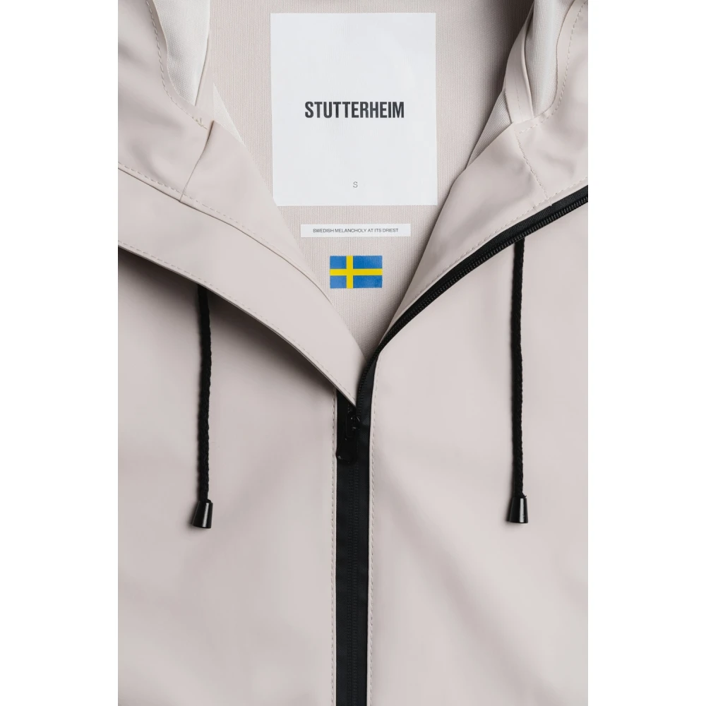 Stutterheim Stedelijke Waterdichte Hooded Parka Beige Heren