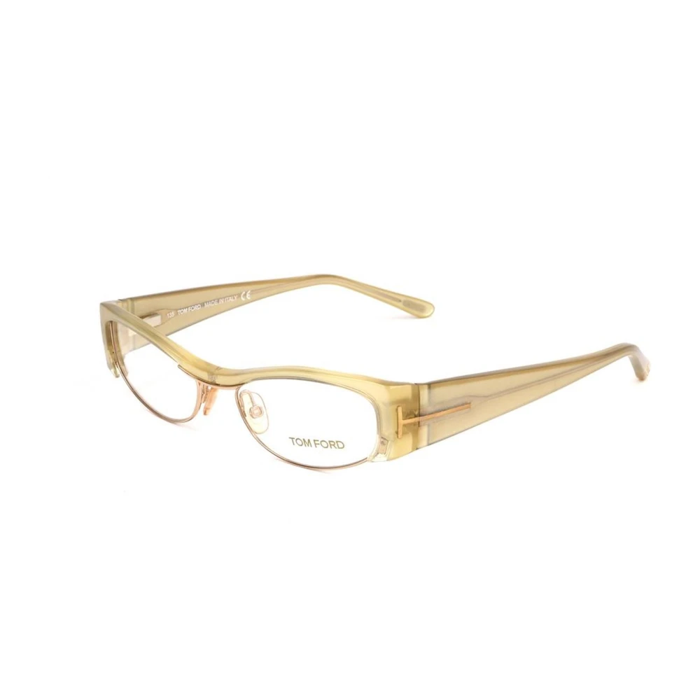 Tom Ford Gouden Wijzerplaat Acetaat Frame Bril Vrouwen Yellow Dames