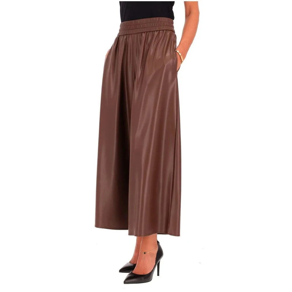 Max Mara Weekend Bruine Gennaro Broek van Kunstleer Brown Dames