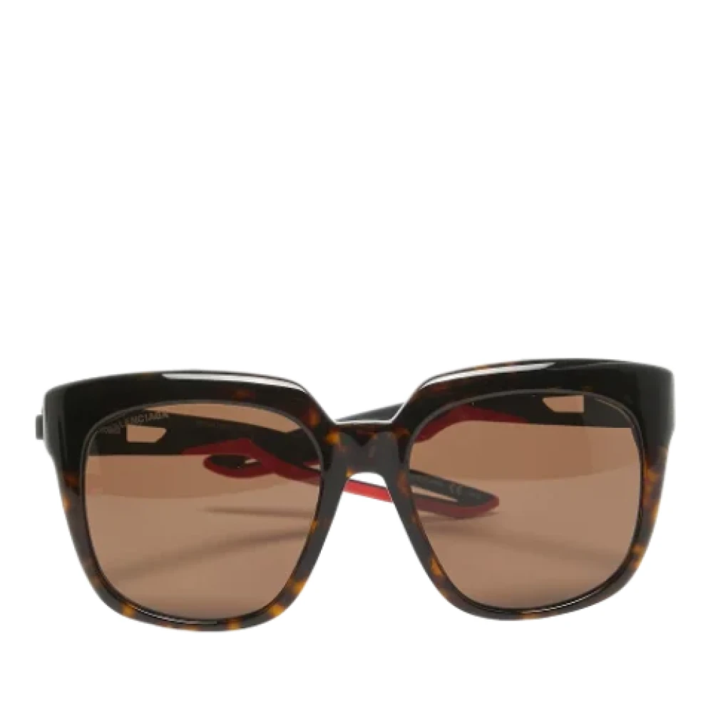 Balenciaga Vintage Pre-owned Acetate sunglasses Brown Dames