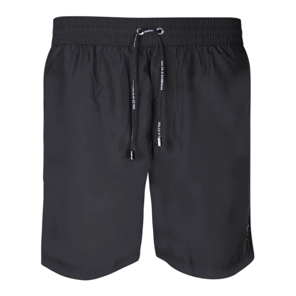 Dolce & Gabbana Mannelijk Zwart Badmode Heren, L, Polyester, E Zwemkleding Strand Boxers Luxe Stijl