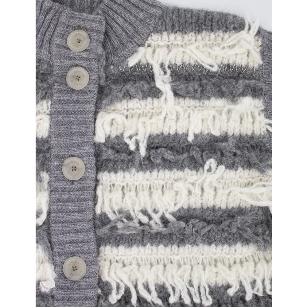 Panicale Gestreept Gebreid Vest Gray Dames