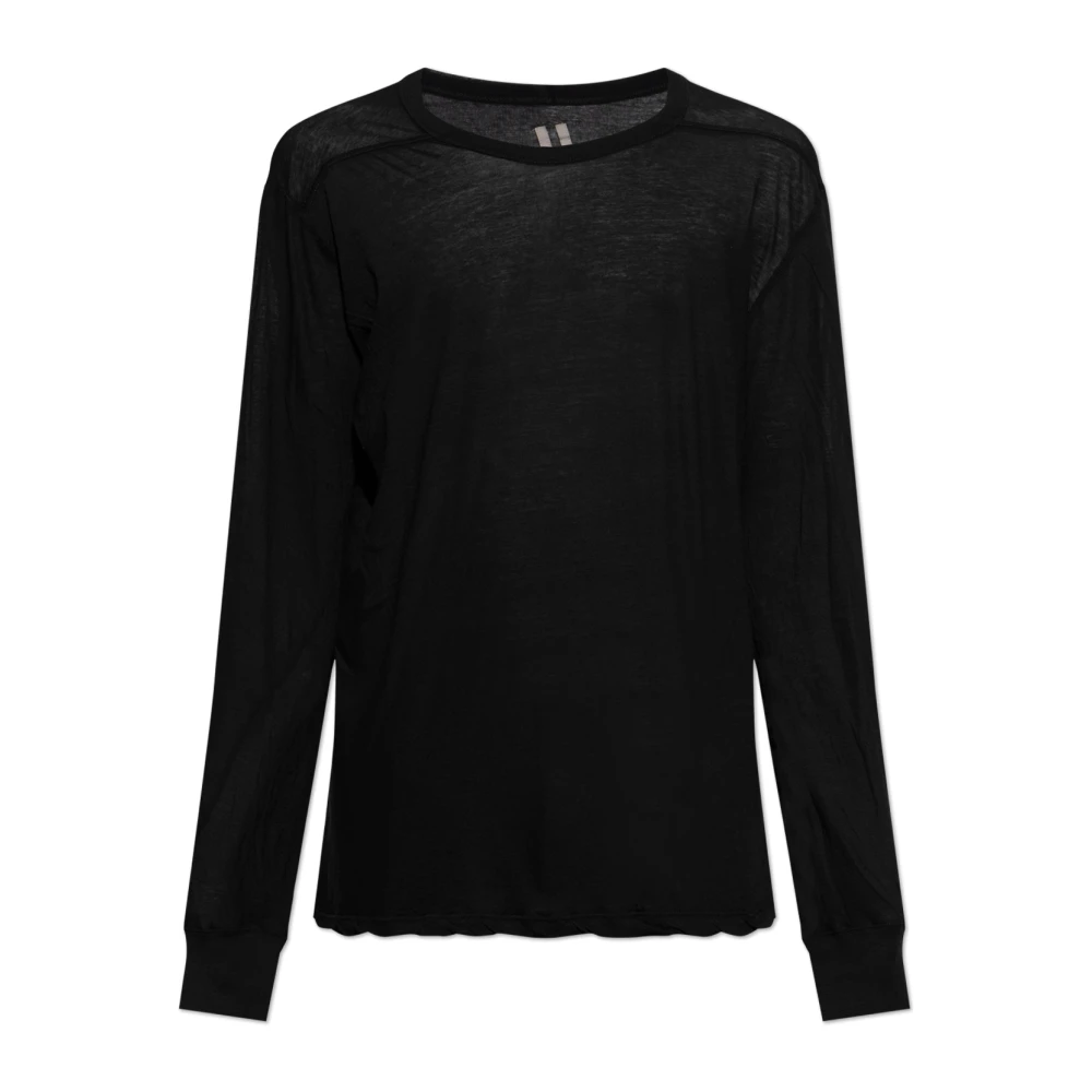 Rick Owens Long Sleeve T-shirt Level LS Black Heren