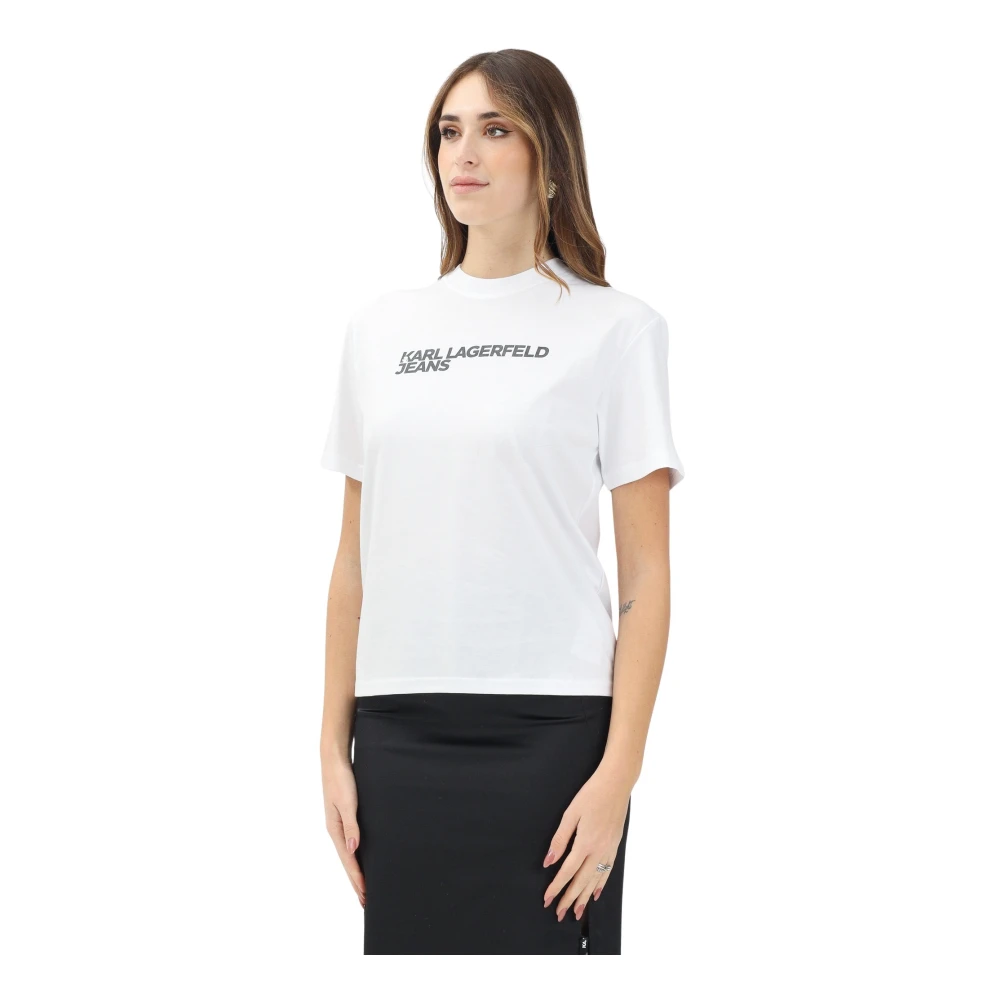 Karl Lagerfeld T-shirts en Polos Wit White Dames