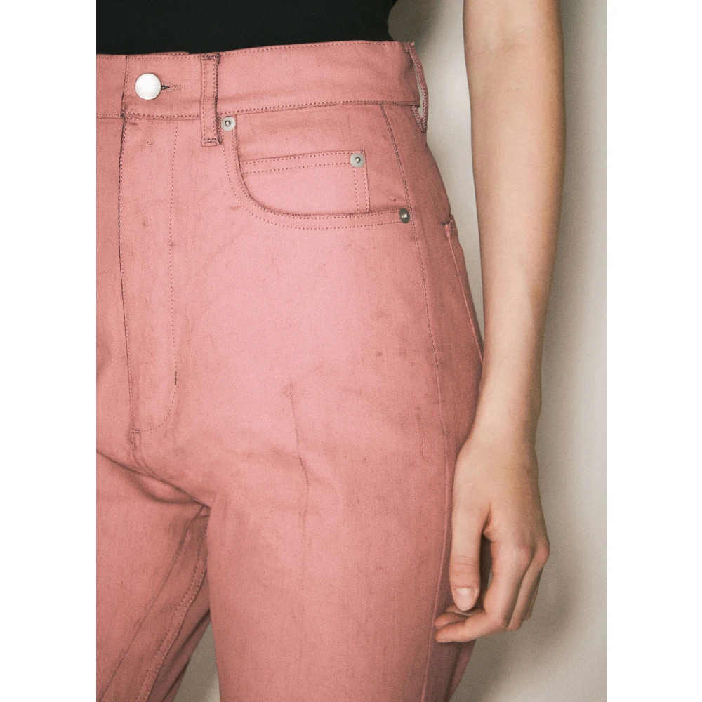 Rick Owens Coated Finish Bolan Broek Pink Dames