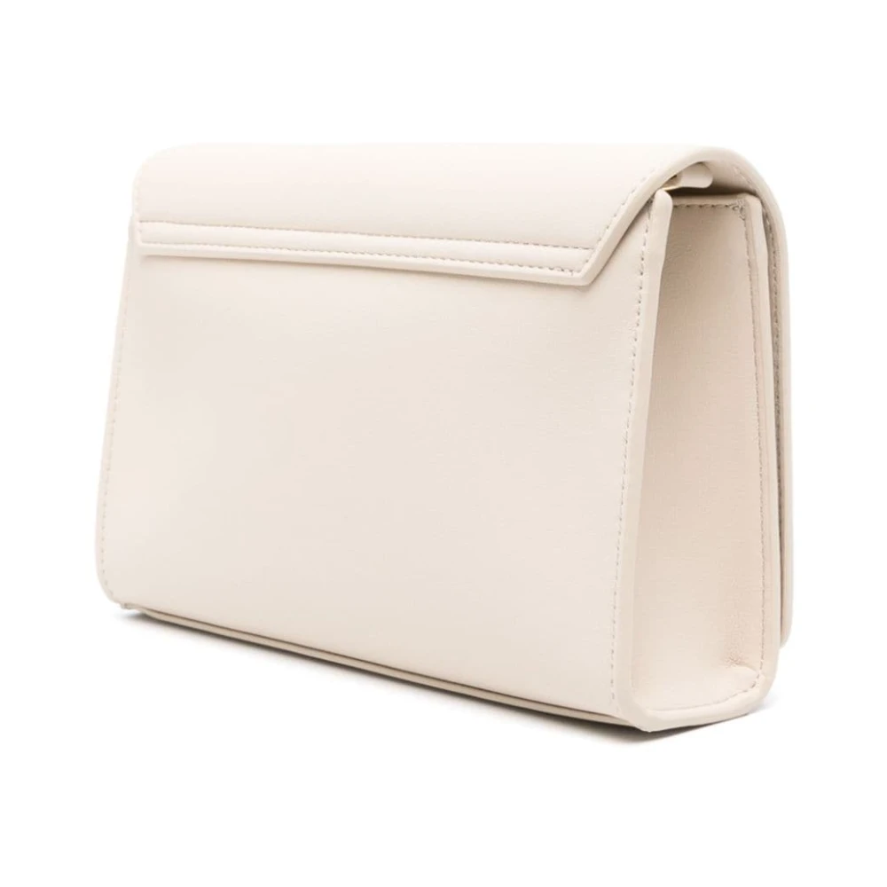Love Moschino Ivory Logo Schoudertas met Ketting Beige Dames
