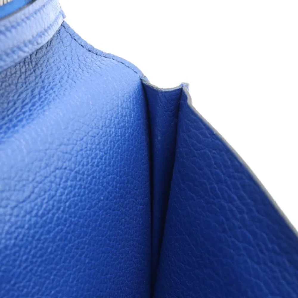 Hermès Vintage Pre-owned Leather wallets Blue Dames