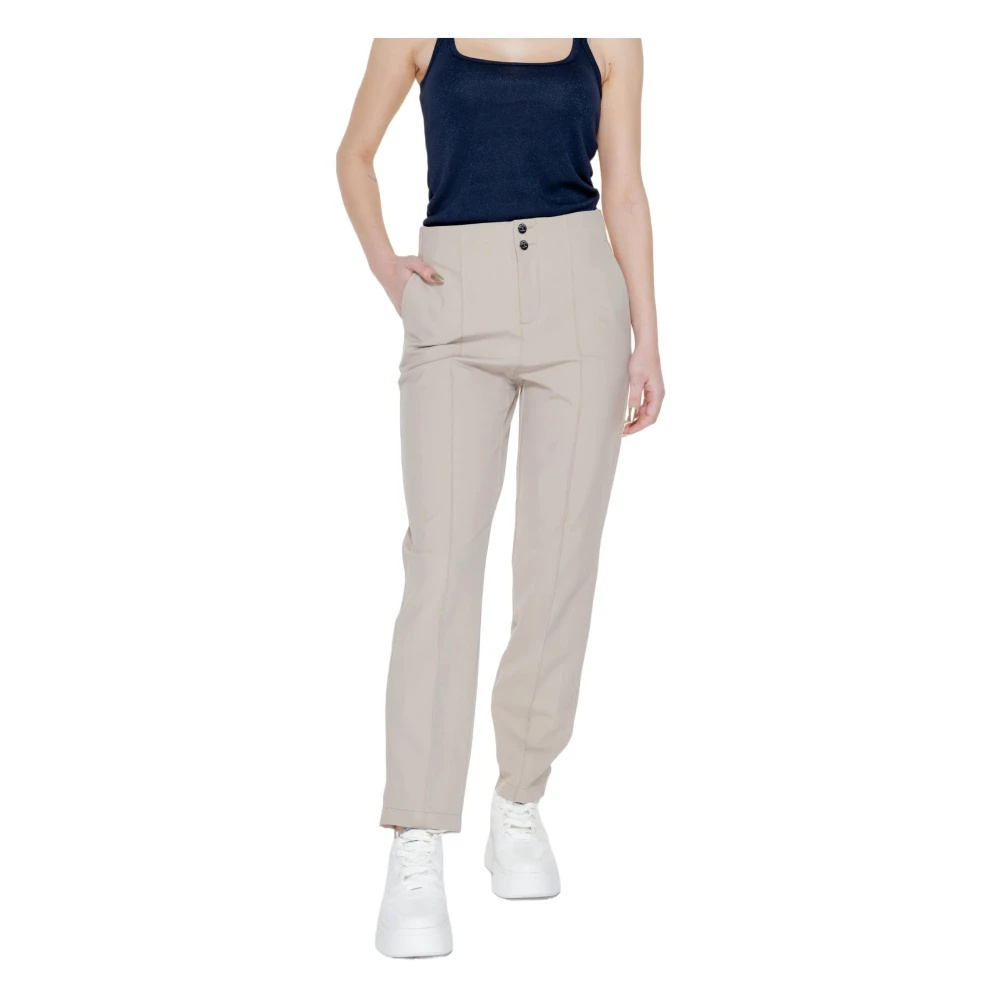 Street One Beige Ritsbroek met Zakken Beige Dames