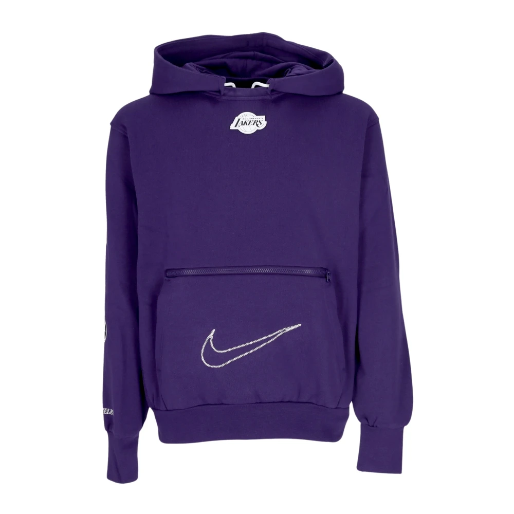 Nike City Edition Courtside Fleece Hoodie Purple Heren