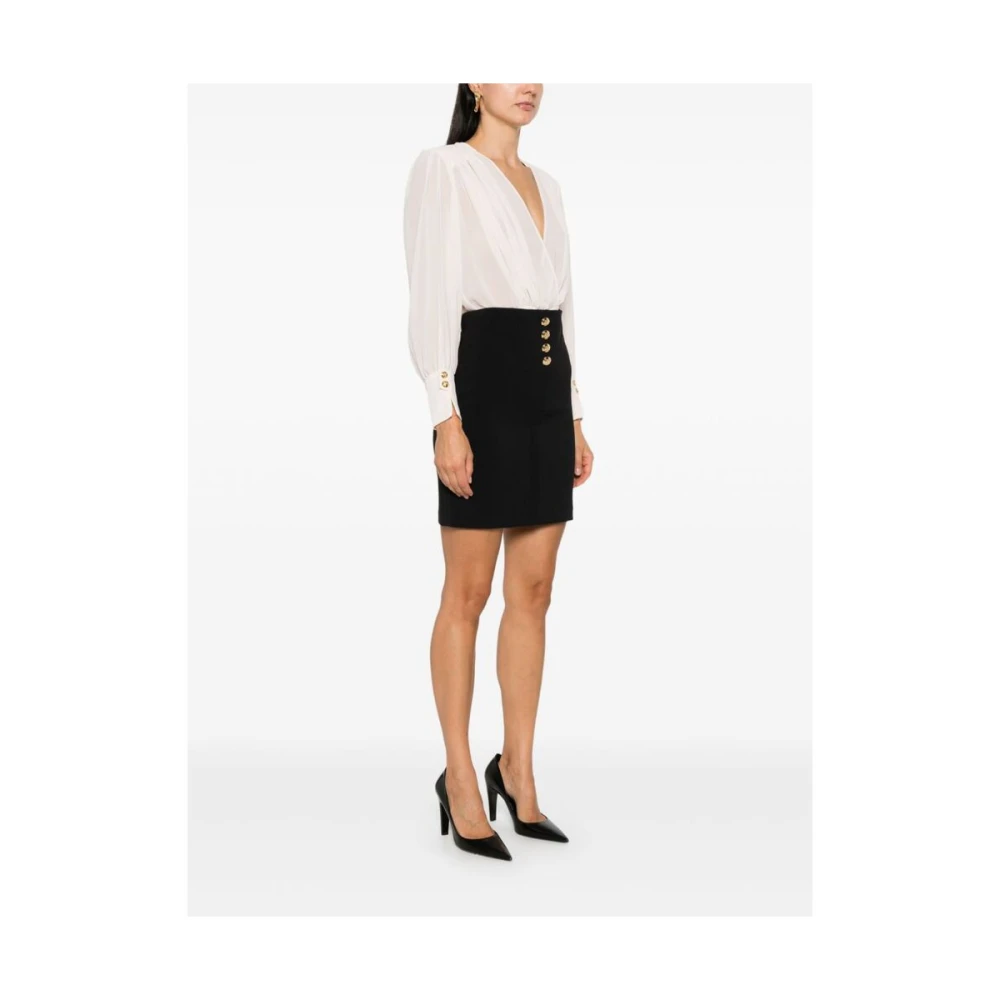 Elisabetta Franchi Diepe V-hals Geplooide Jurk Multicolor Dames