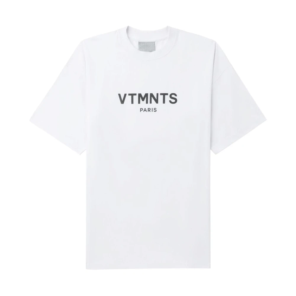 Vtmnts Logo Print T-Shirt in Wit White Heren