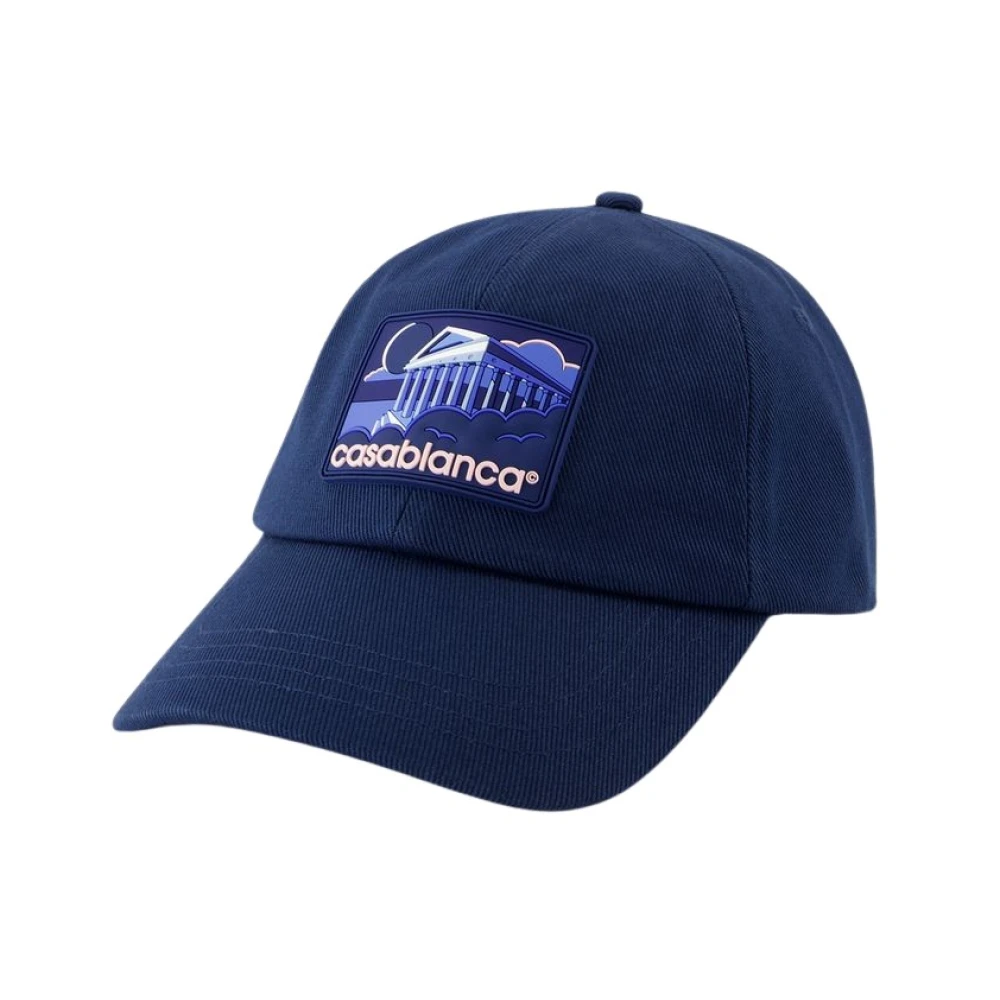 Casablanca Blauwe Katoenen Grieks Tempel Rubberen Dop Blue Unisex
