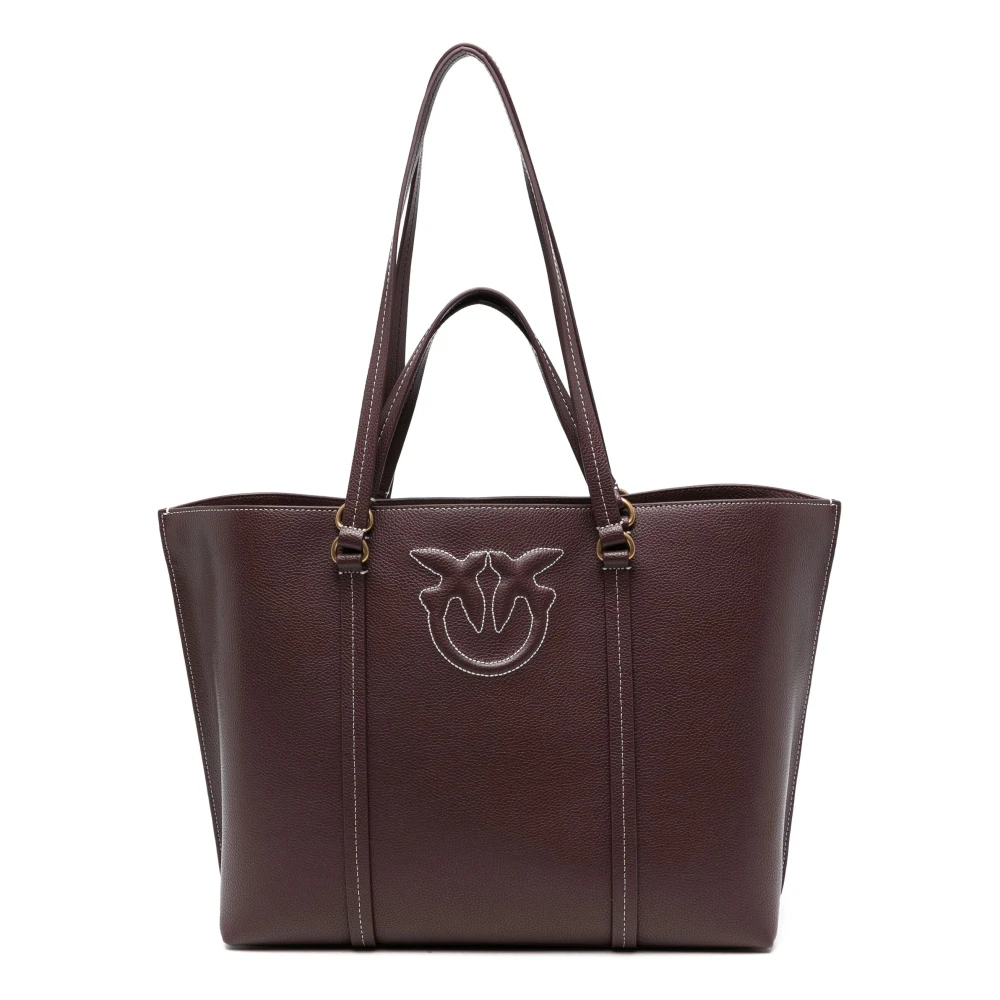 Pinko Miranda Shopper Tas Brown Dames