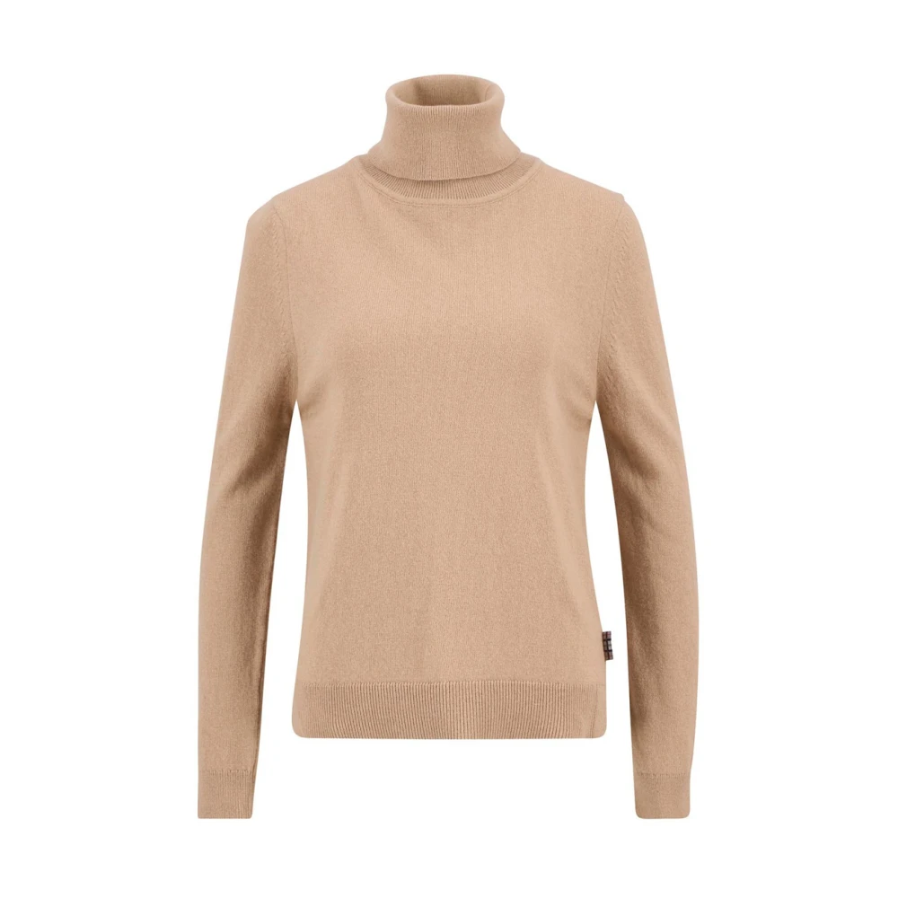 Barbour Women's Brown Turtlenecks, M, Pendle Roll-Neck Jumper