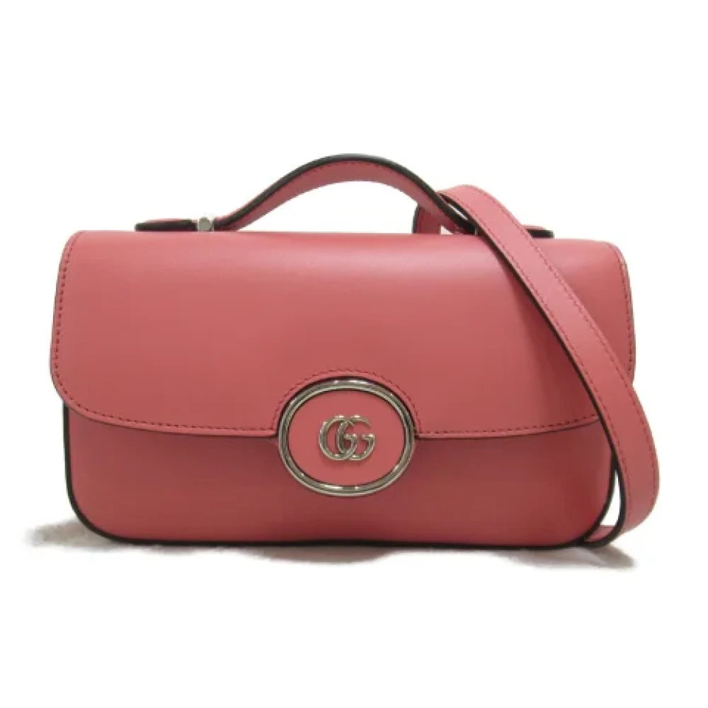 Gucci Vintage Pre-owned Leather crossbody-bags Pink Dames