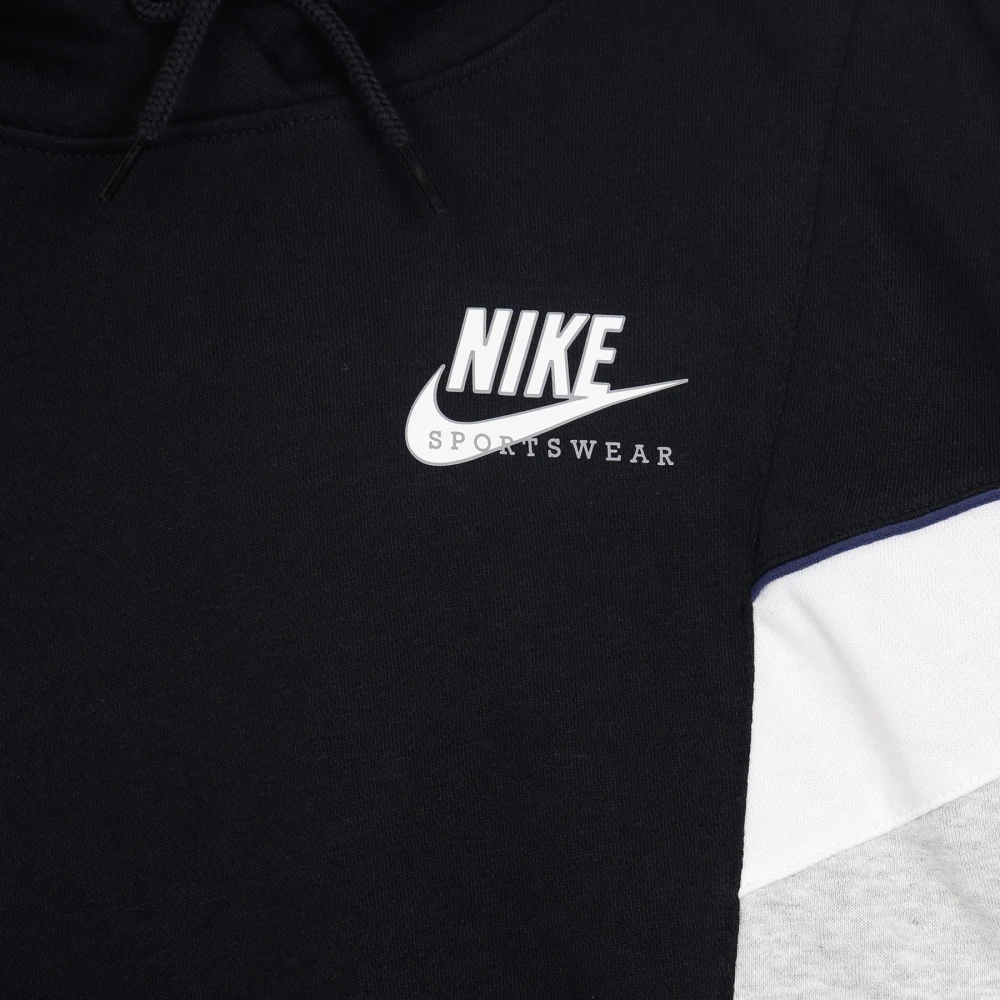 Nike Sportswear Heritage Hoodie Zwart Grijs Black Dames