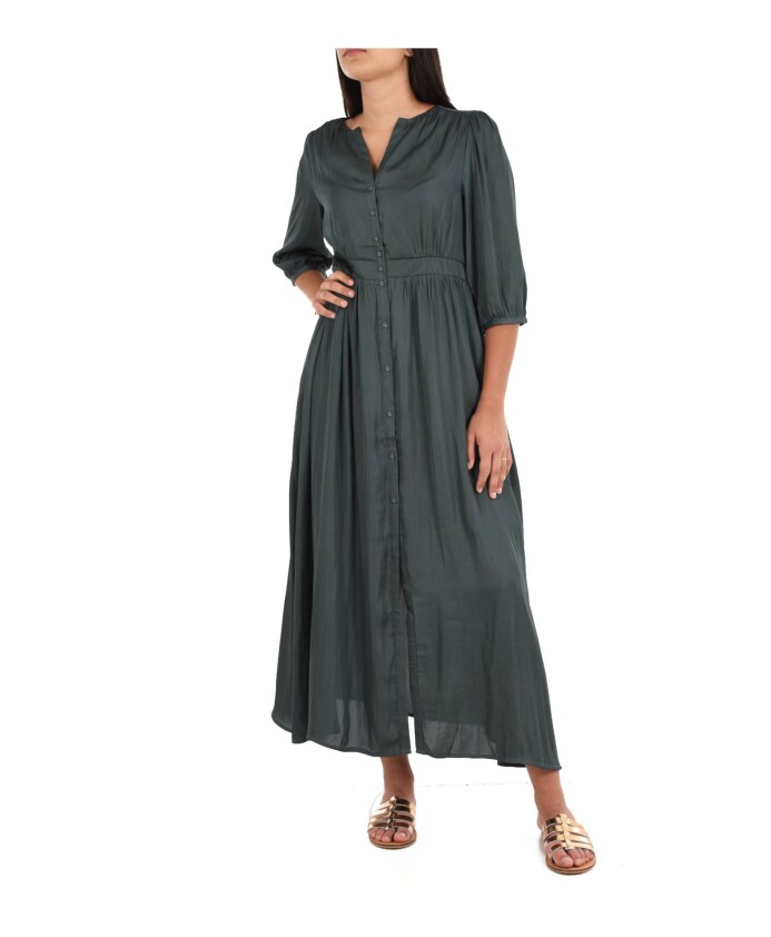 robe-longue-en-satin-vert