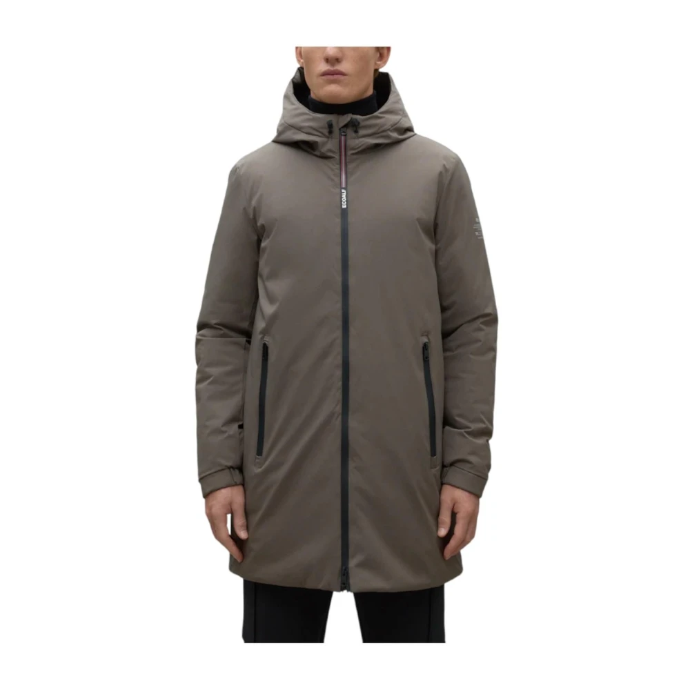 Ecoalf Waterbestendige Polyesterjas met Productie Brown Heren