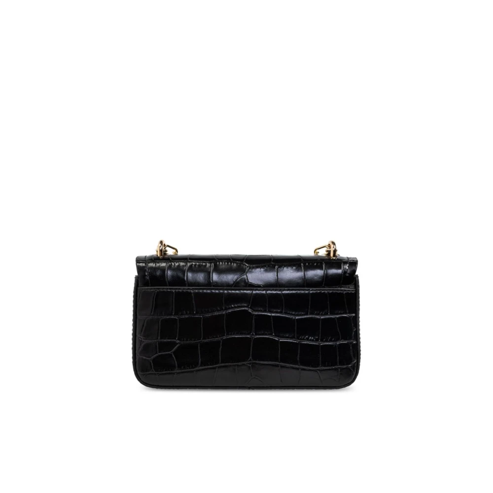 Michael Kors Zwarte leren schoudertas Black Dames