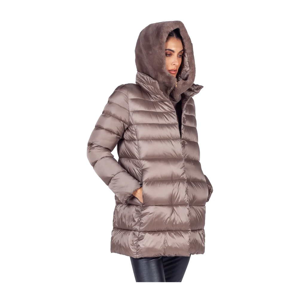 Emme DI Marella Beige Toscana Gewatteerde Jas Beige Dames