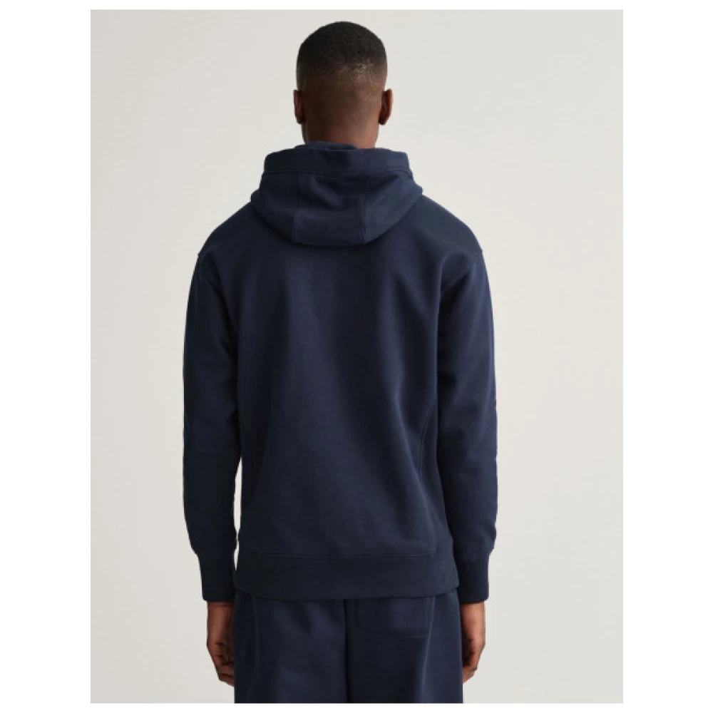 Gant Nachtblauwe Hoodie Blue Heren