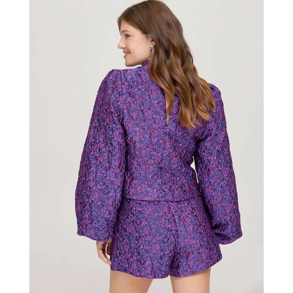 Harper & Yve Lange Mouw Top Floor-Ls Purple Dames