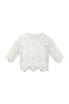 Floral Lace Cropped Top
