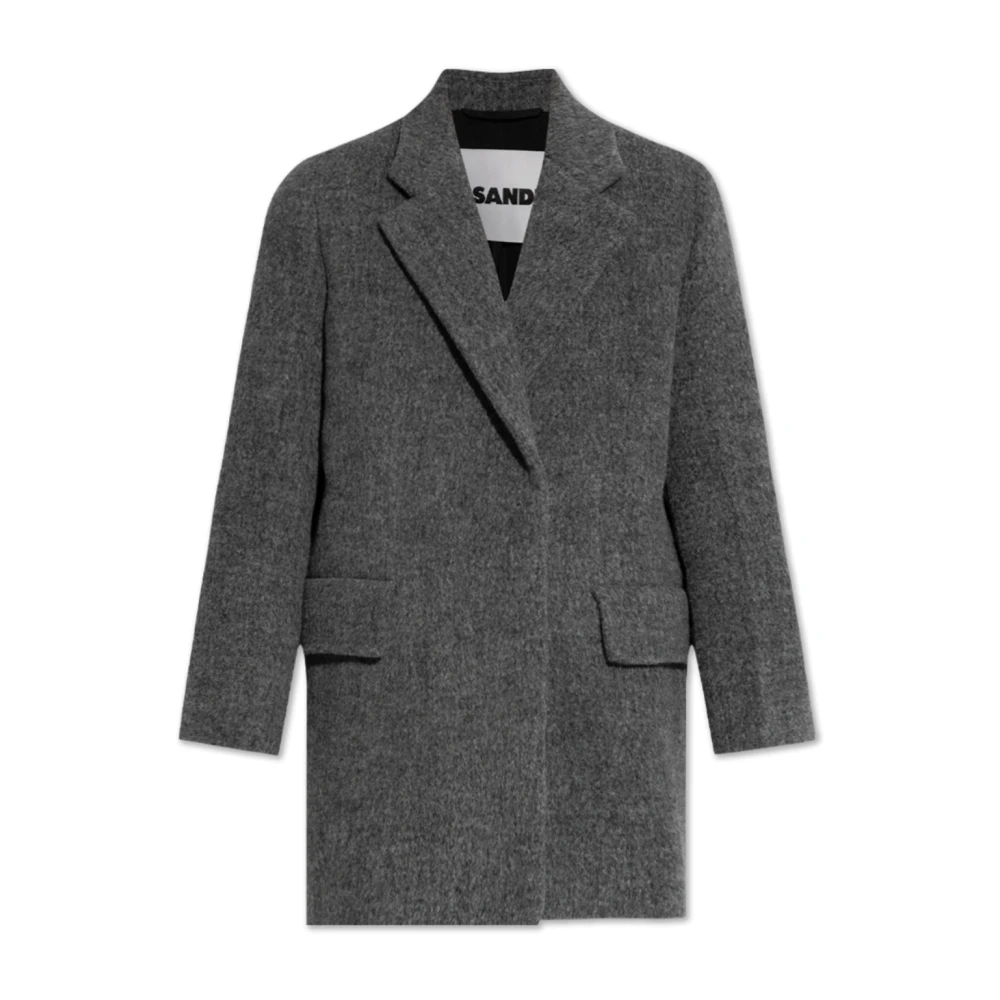 Jil Sander Wollen jas Gray Dames