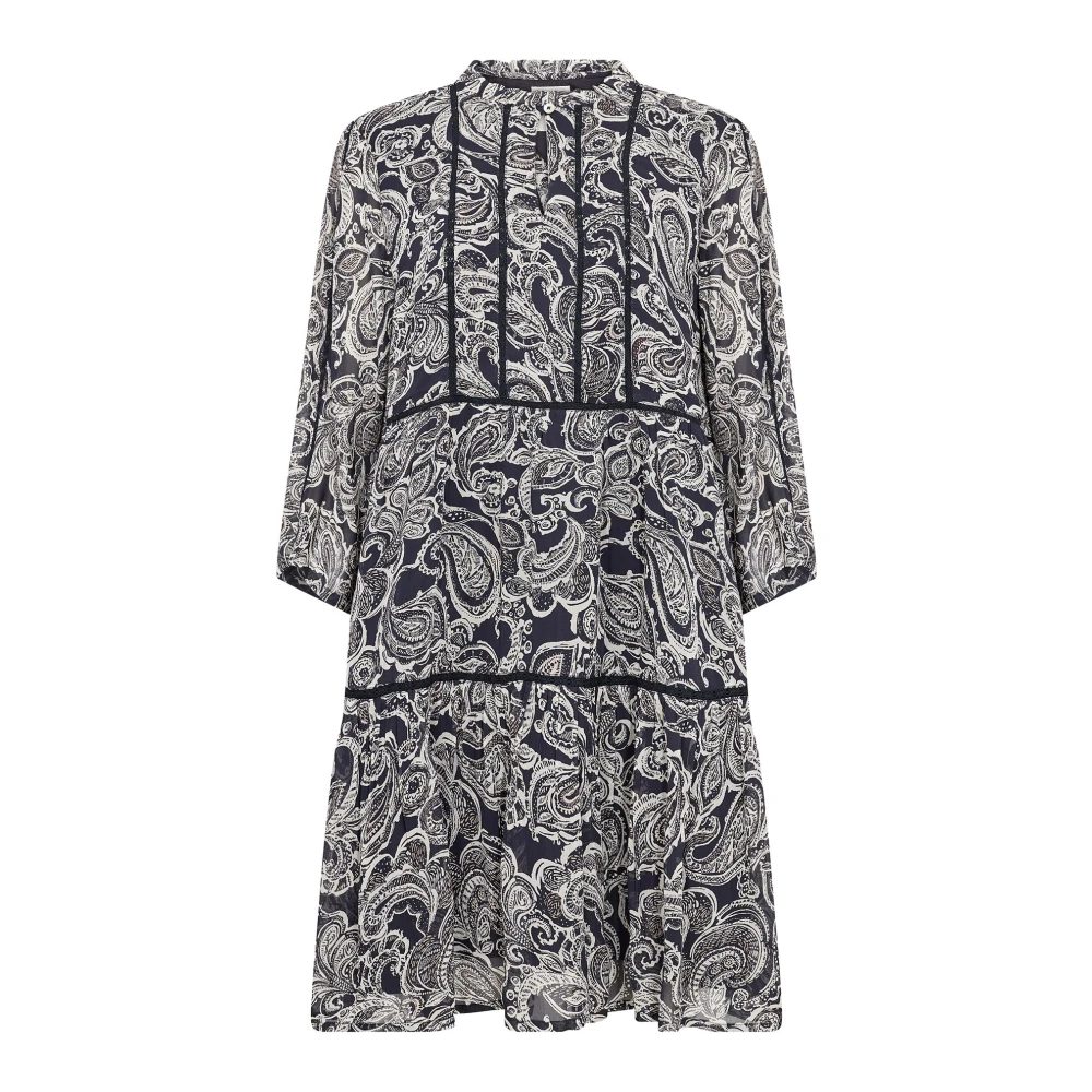Part Two Paisley Print Jurk met Volantzoom Multicolor Dames