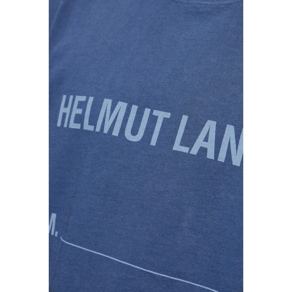Helmut Lang T-shirt met logo Blue Heren