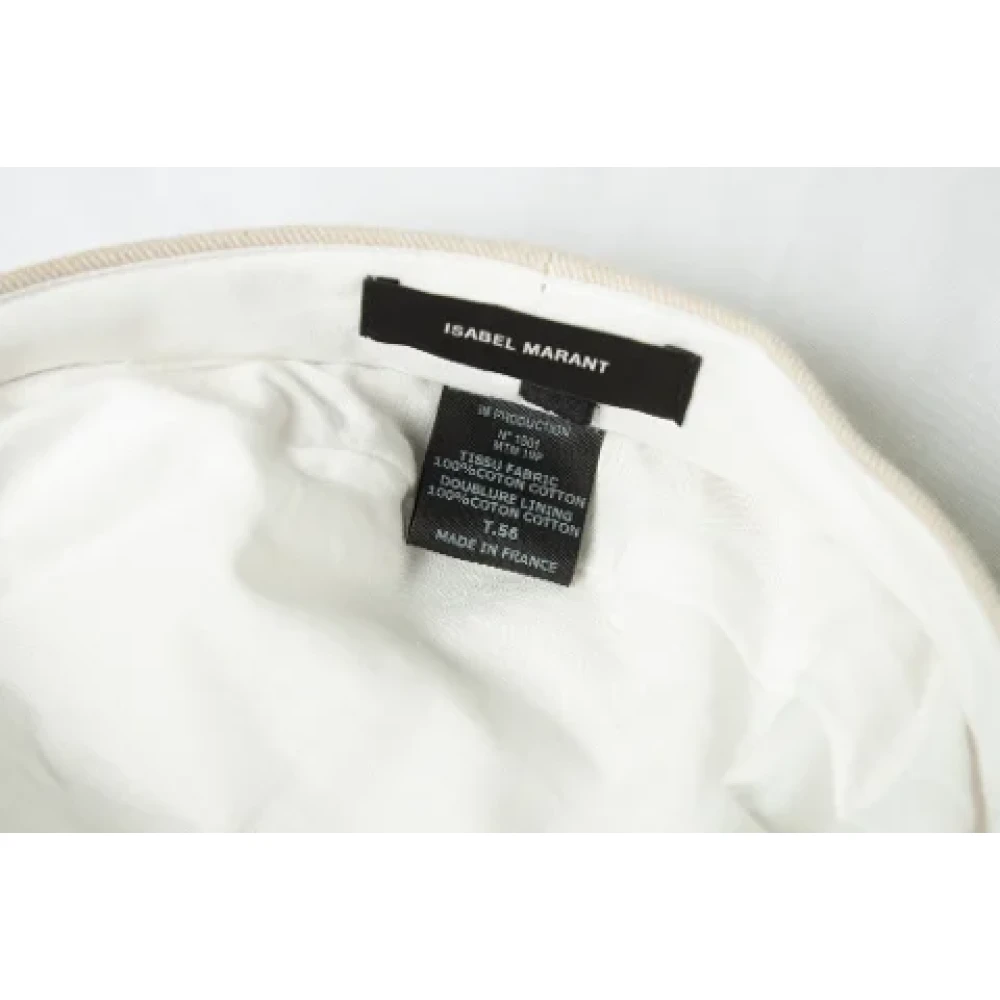 Isabel Marant Pre-owned Cotton hats Beige Dames