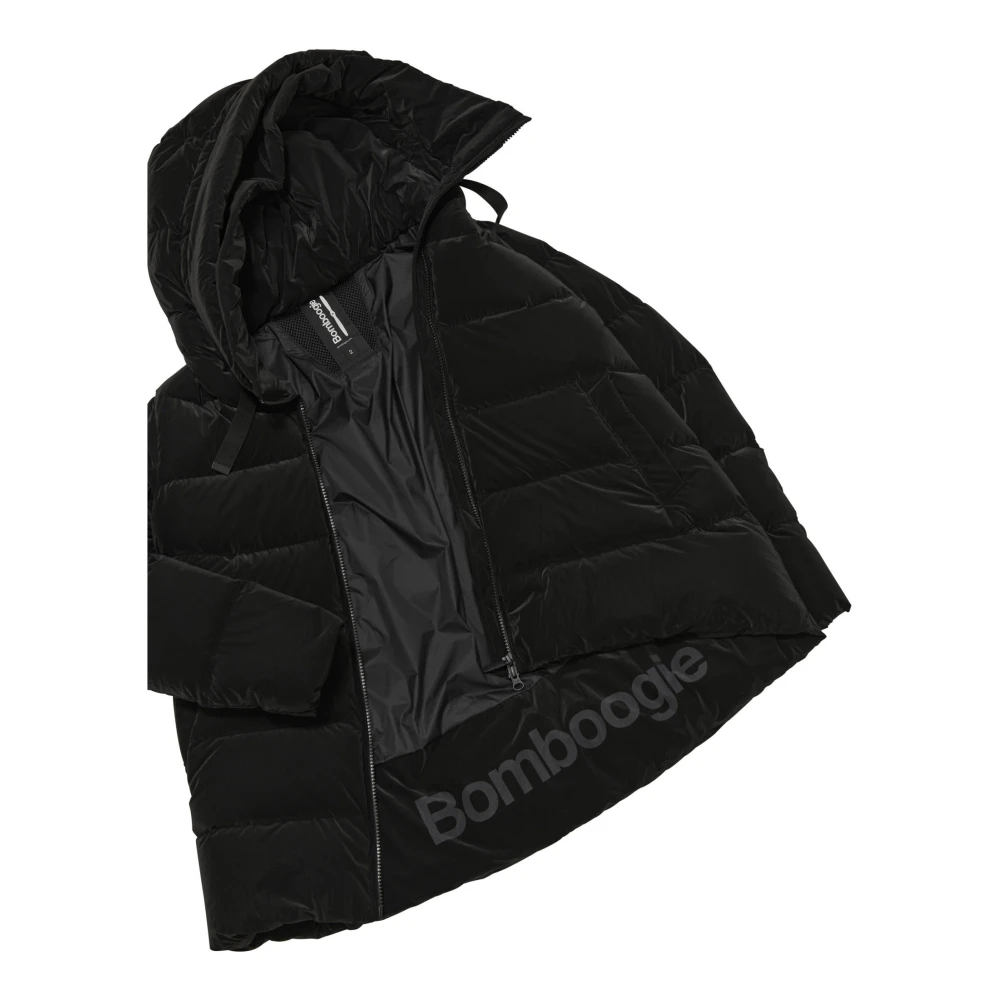 BomBoogie Fluweel-effect Nylon Donsjas Black Dames