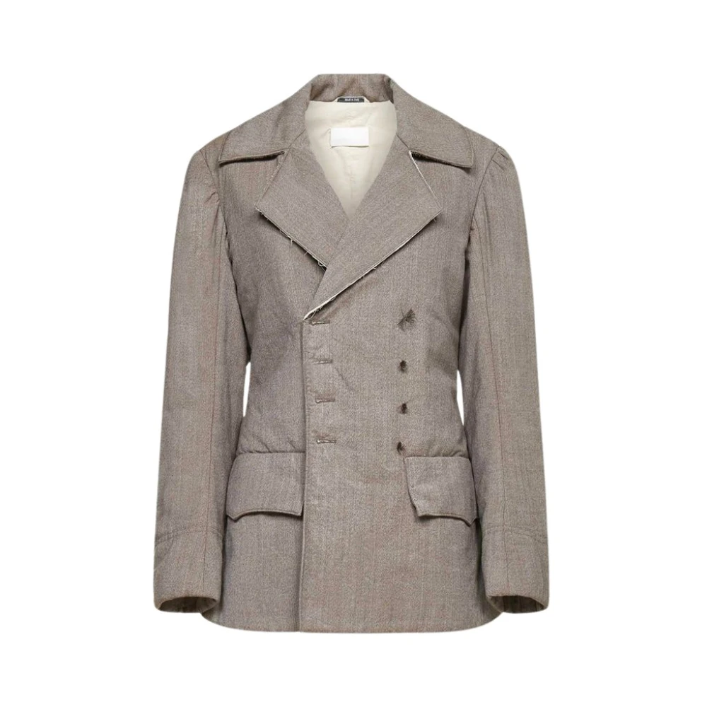 Maison Margiela Women's Brown Blazers, Xl, Wool Blazer