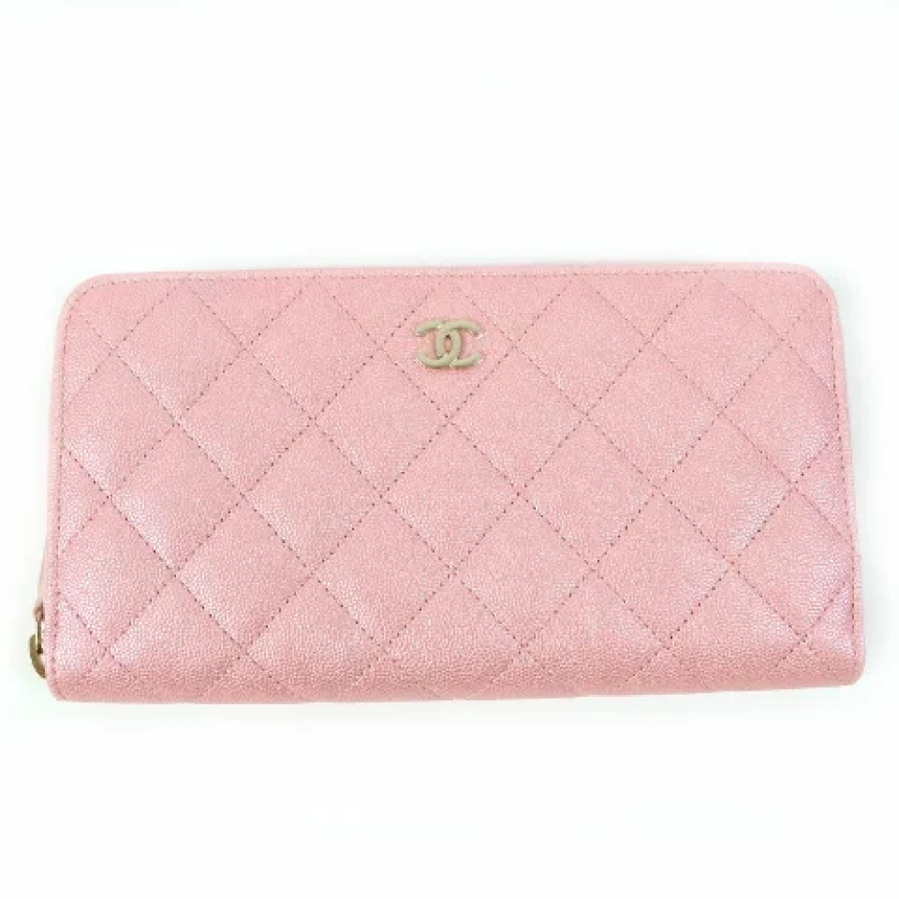 Chanel Vintage Pre-owned Leather wallets Pink Dames