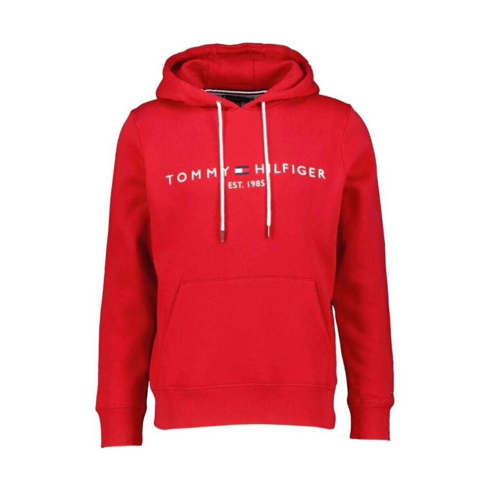 Tommy Hilfiger Men's Red Hoodies,, Sweatshirt With Hood And Logo 2XL