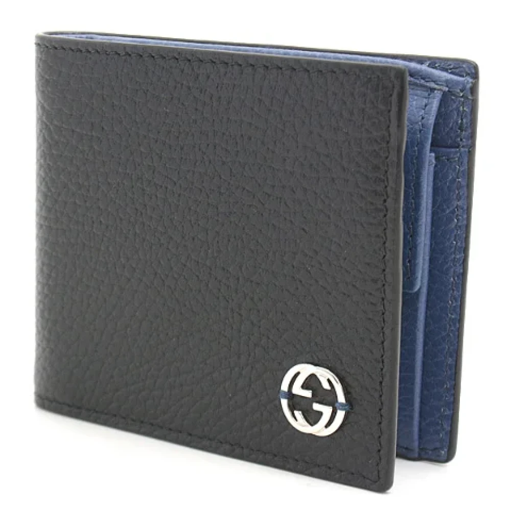 Gucci Vintage Pre-owned Leather wallets Black Heren