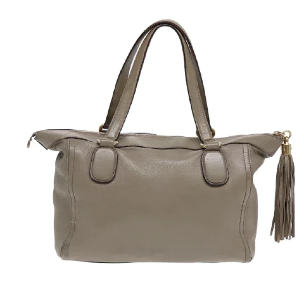 Gucci Vintage Pre-owned Leather handbags Gray Dames