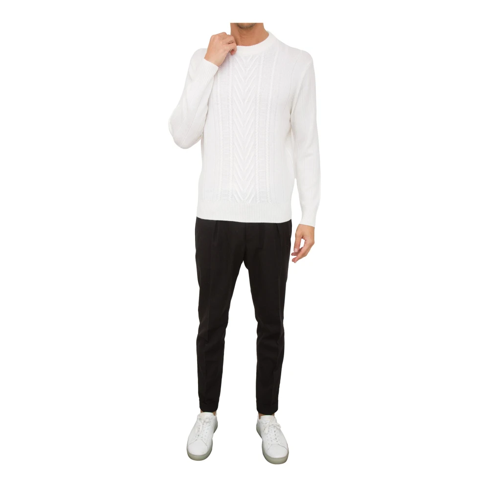 Paolo Pecora Wit Crewneck Shirt White Heren