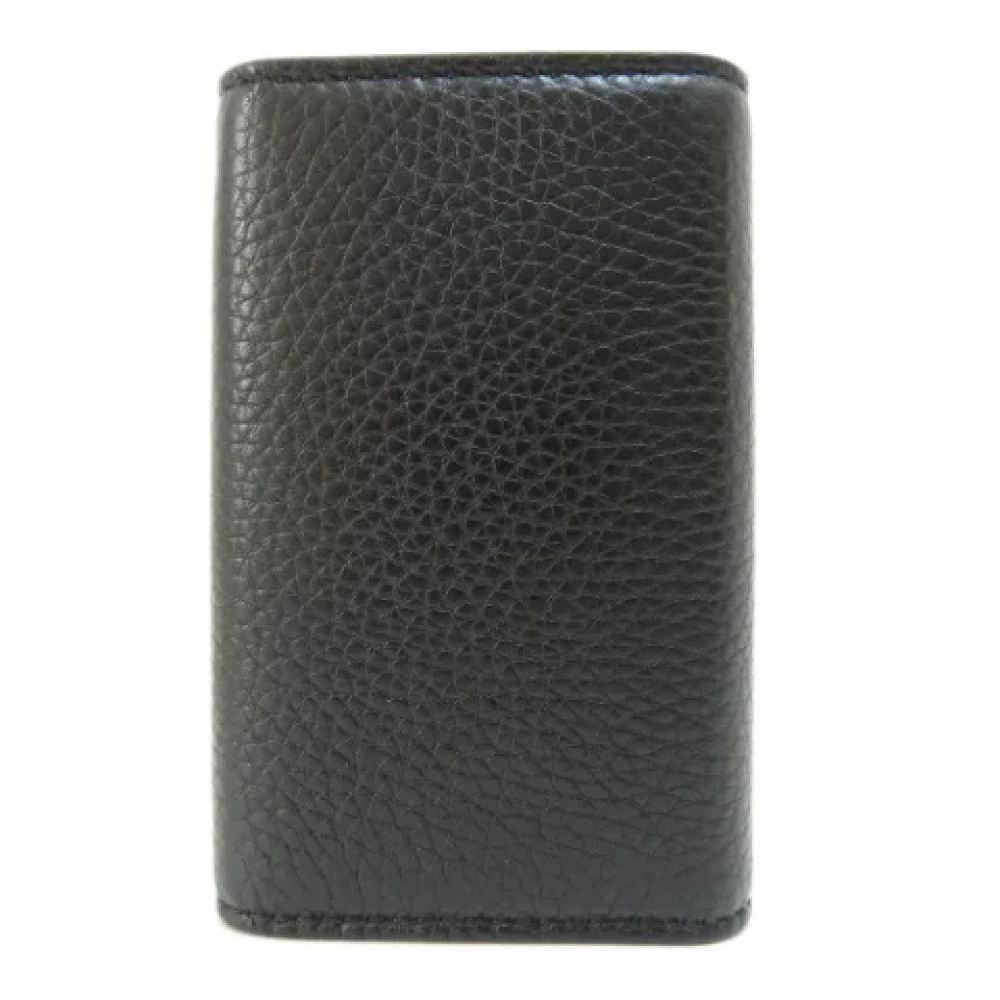 Gucci Vintage Pre-owned Leather key-holders Black Dames