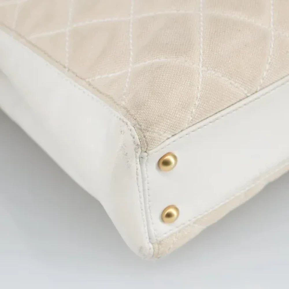Chanel Vintage Pre-owned Canvas chanel-bags White Dames