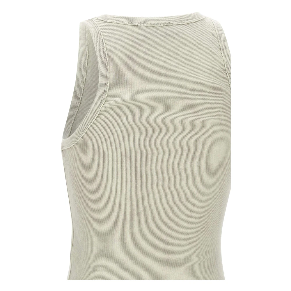 Iceberg Beige Stretch Katoenen Top met Logo Beige Dames