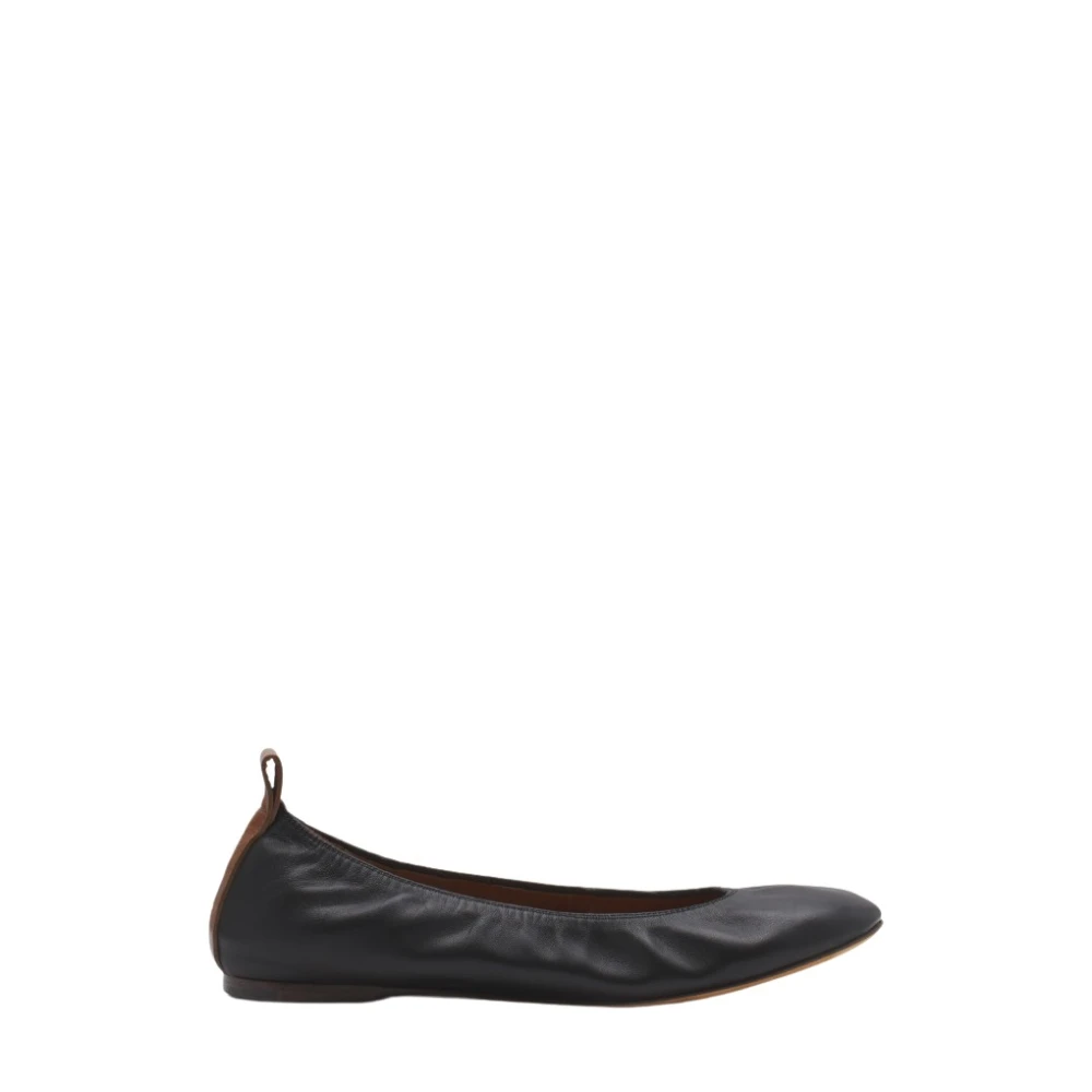 Lanvin Svarta platta skor Black, Dam