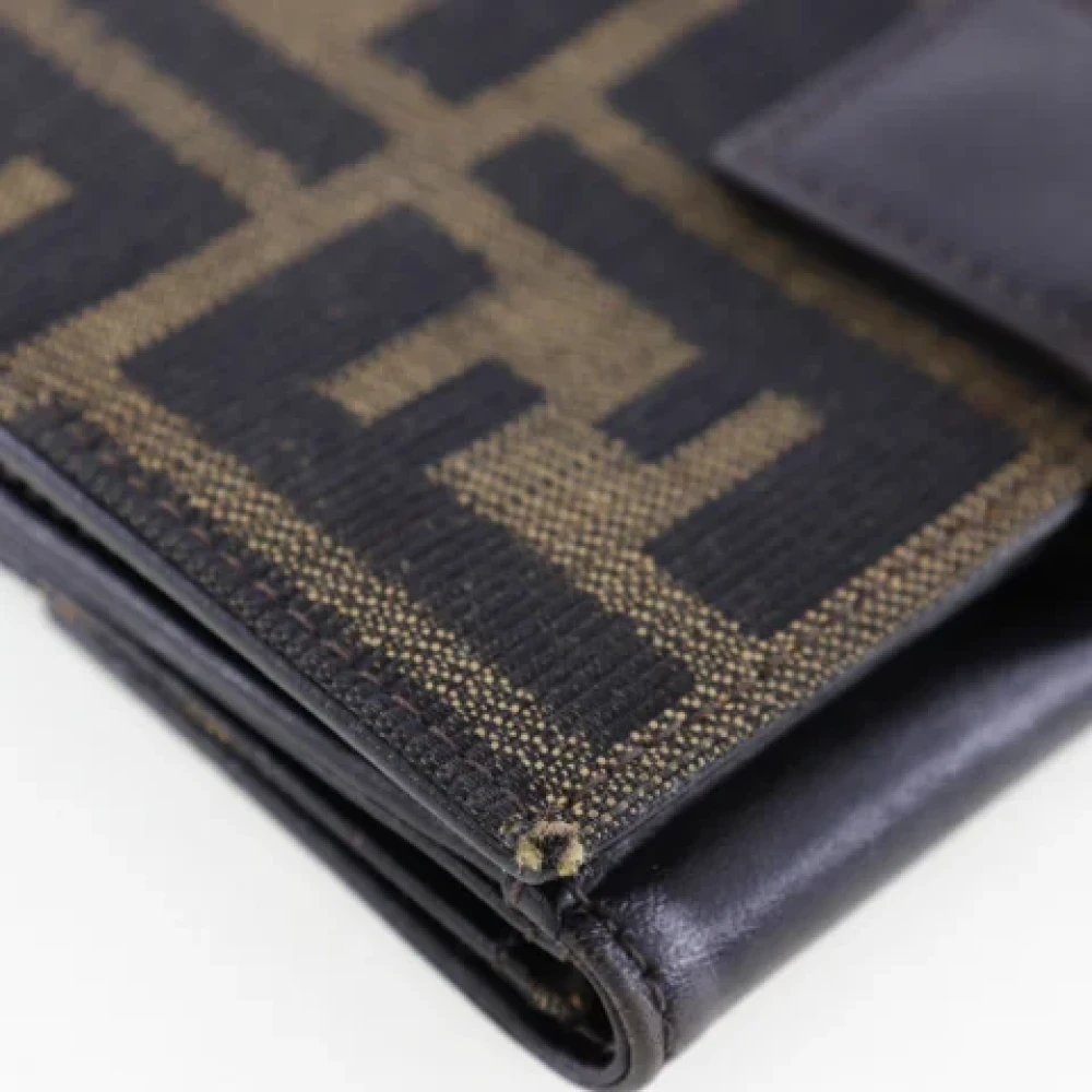 Fendi Vintage Pre-owned Canvas wallets Brown Dames