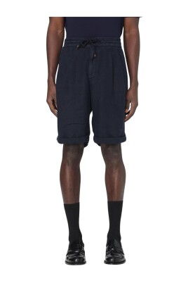 shorts-casual-en-lin-bleu-homme