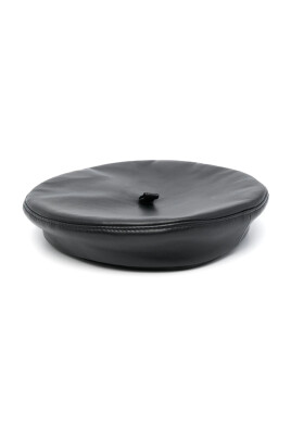 black-leather-flat-crown-hat
