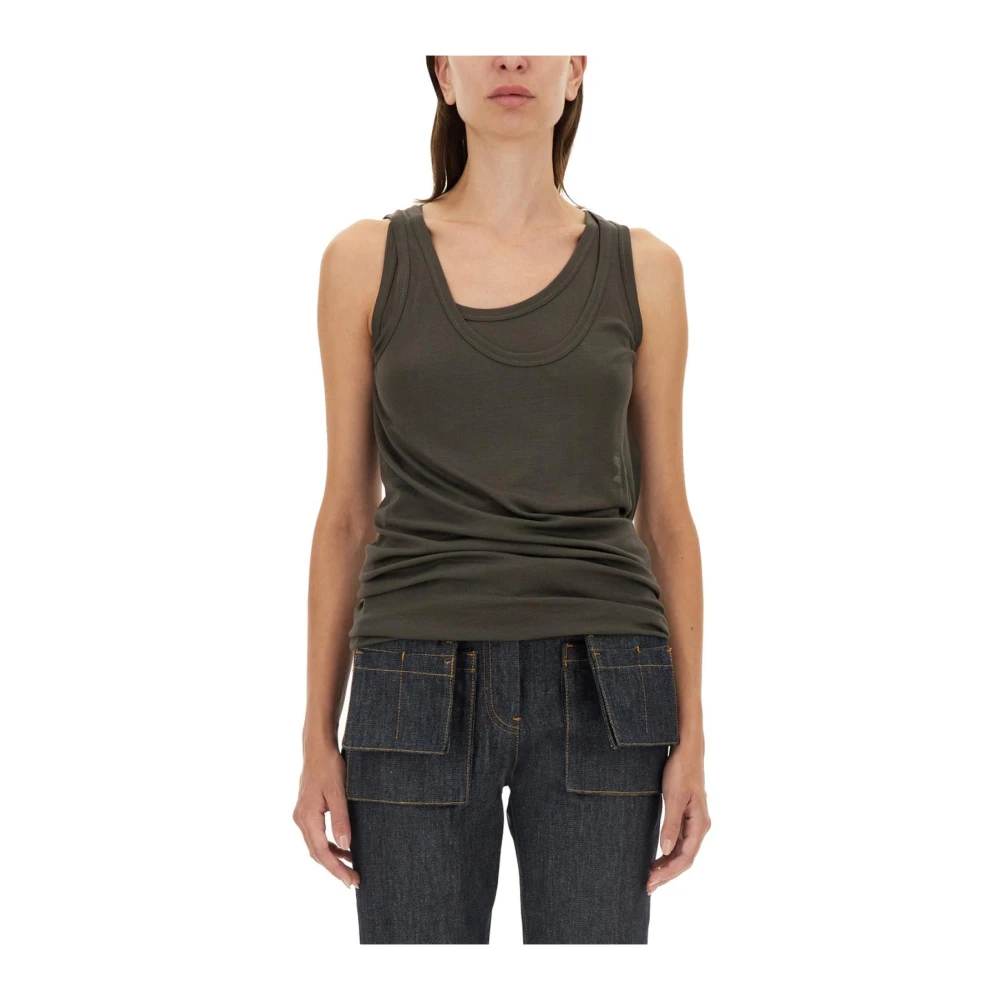 Helmut Lang Gray Convertible Tank Dress - Female - Sleeveless Tops - M - Tops