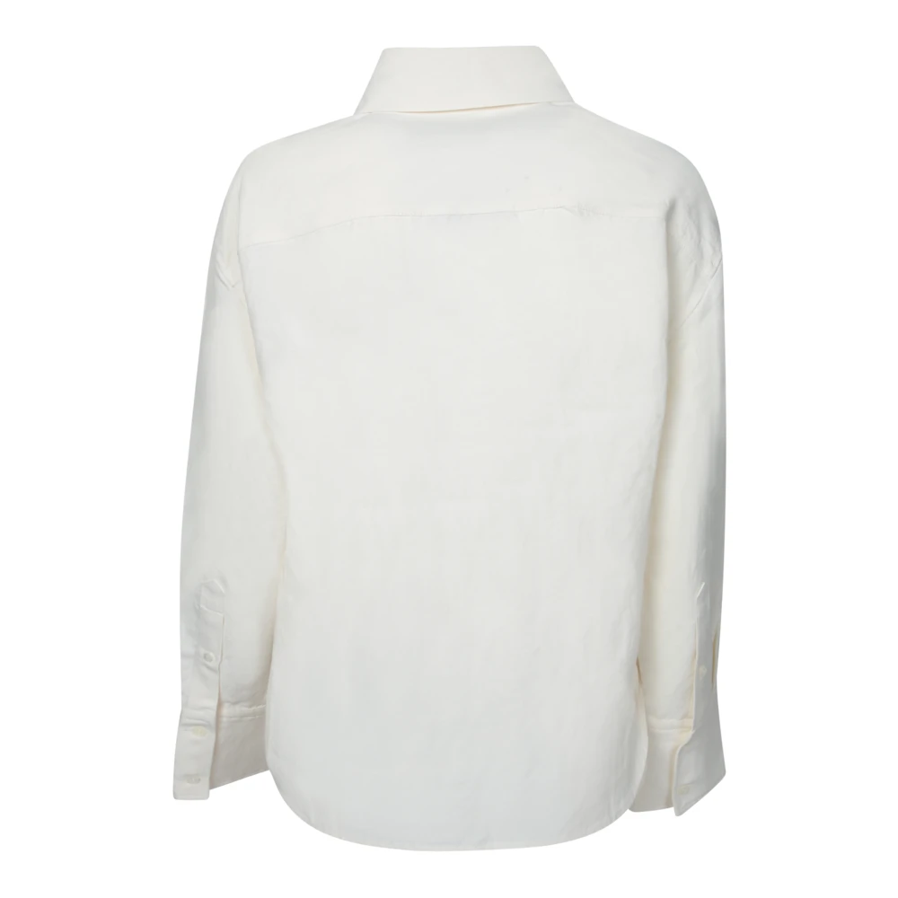 JW Anderson Wikkel silhouet shirt gedurfd draperen White Dames