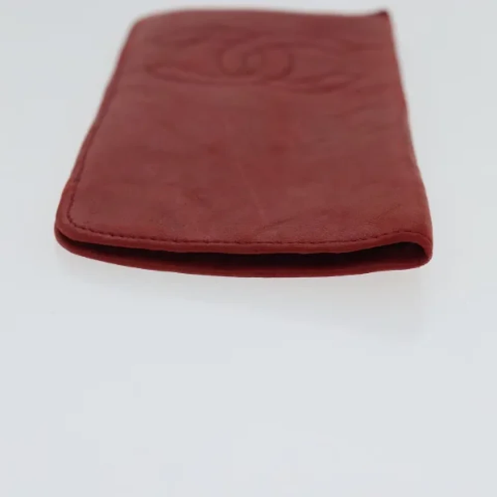 Chanel Vintage Pre-owned Leather pouches Red Dames